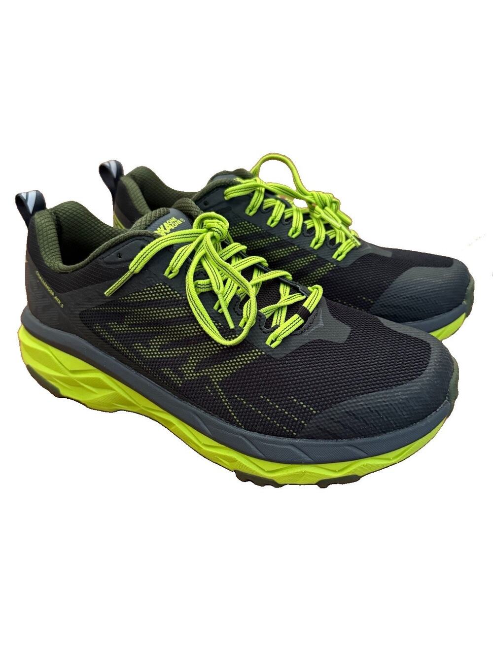 Hoka Challenger ATR 5 Running Shoes Men’s Size 8 Wide 2E Black/Lime Trail